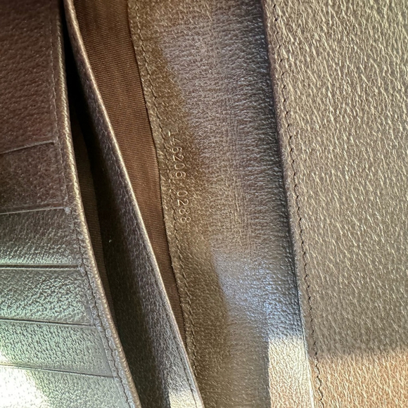 Gucci GG Supreme Sherry Brown Canvas Leather Long Wallet - Picture 13 of 13